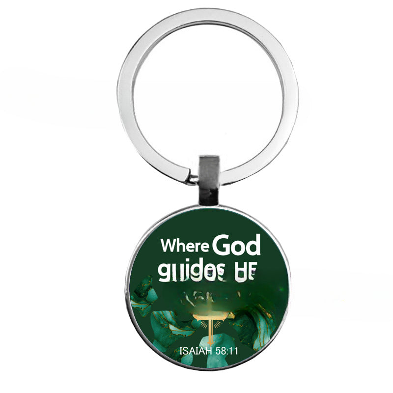 Wholesale ABOND THE BLESSINGS Time Gem Alloy Keychains